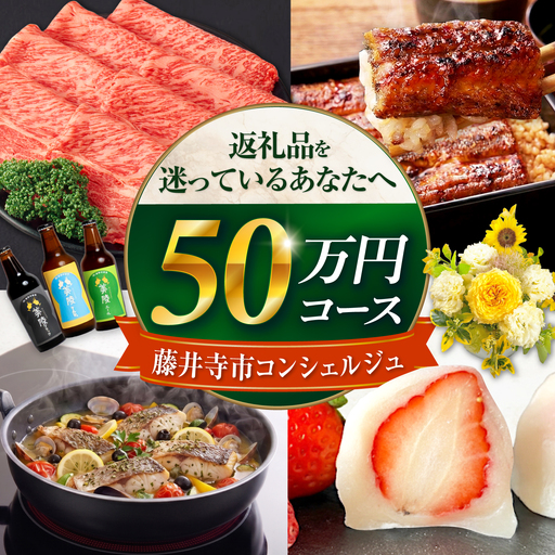 [藤井寺市コンシェルジュ]返礼品おまかせ!寄附額50万円コース 500000円 肉 牛肉 うなぎ 鰻 米 お米 お菓子 調理器具 フライパン グルメ 食品 お取り寄せ 詰め合わせ プレゼント 内祝い お返し ギフト グルメ 食品 お取り寄せ 高級[BLZZ014]