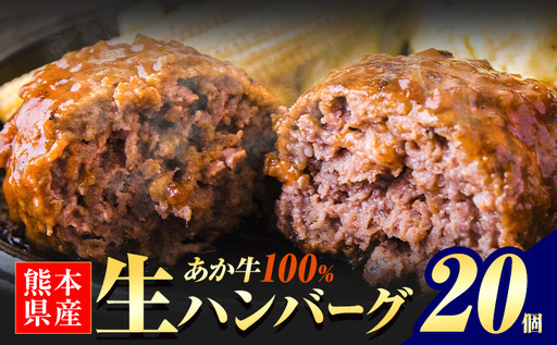 あか牛100%生ハンバーグ 20個  あか牛