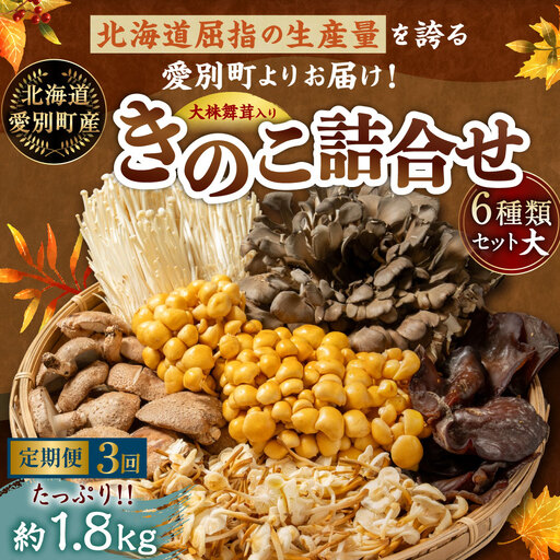 【大株まいたけ入り】きのこ詰合せ 6種類 大(約1.8kg) 定期便 3回 | 野菜 きのこ