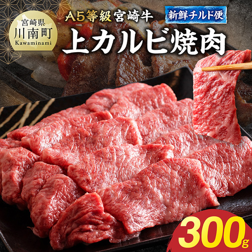 [A5等級][新鮮チルド便]宮崎牛上カルビ焼肉 300g [ 肉 宮崎 焼肉 牛肉 おかず A5 ]