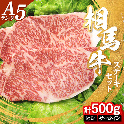 A5ランク 相馬牛 ヒレ・サーロイン ステーキセット  バーベキュー ビフテキ 牛 ステーキ 牛肉 ビーフ 肉 食品 FAI-0052
