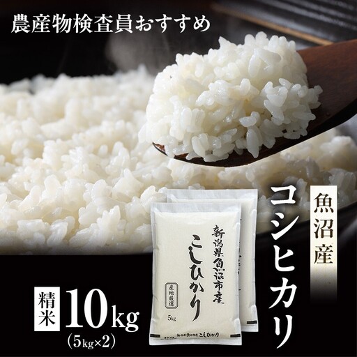先行予約 令和8年産 農産物検査員お奨め 魚沼産こしひかり（精米）10kg（5kg×2） お米 コシヒカリ