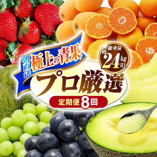 【8回コース】果物屋が選ぶ旬のフルーツ定期便 いちご メロン びわ みかん 梨 柿 など / 南島原市 / 贅沢宝庫[SDZ060]