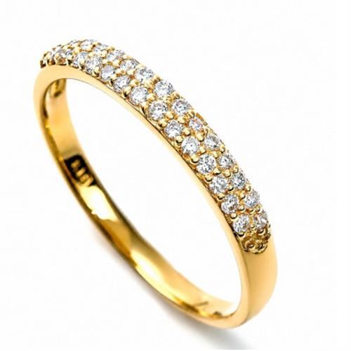 K18 ダイヤモンドパヴェ留めリング　0.20CT R3615DI-Y #11【配送不可地域：離島・沖縄県】【1754983】
