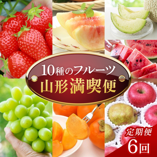 [定期便6回]山形県産10種のフルーツ 山形満喫便