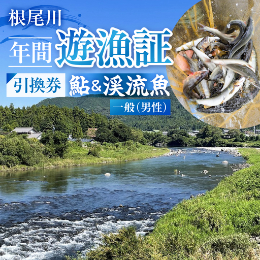 【一般（男性） あゆ＆渓流魚 年間遊漁証引換券（令和８年シーズン用）】 釣り あゆ 鮎 あゆ釣り 鮎釣り 年間遊漁証引換券 年券 チケット 引換券 根尾川筋漁業協同組