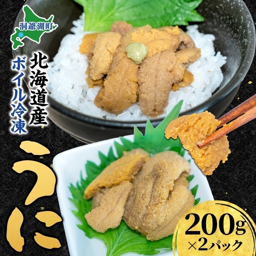 北海道 ボイル冷凍うに 約200g×2パック うに ウニ ボイル 海鮮 魚介 雲丹