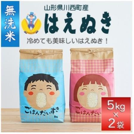 【先行予約】令和8年産　山形県産　はえぬき　無洗米10kg(5kg×2)【1755904】