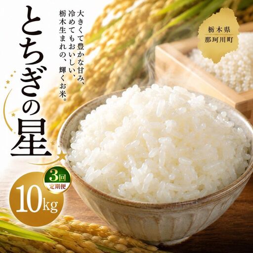 【令和8年度】 先行予約 【定期3回】とちぎの星 10kg | 栃木県 那珂川町