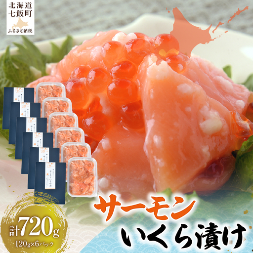 サーモンいくら漬け120g×6パック NAAF037