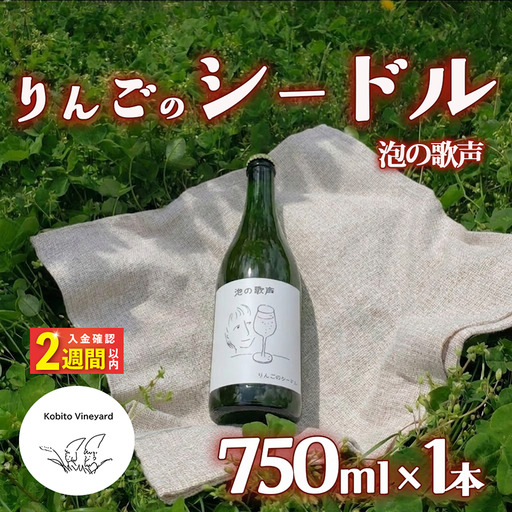 [14日以内発送] りんごのシードル 泡の歌声 750ml×1本