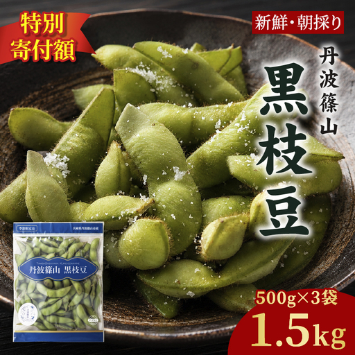 月間ランキング入り〈予約〉丹波黒枝豆 1.5kg (500g×3）小分け 枝豆