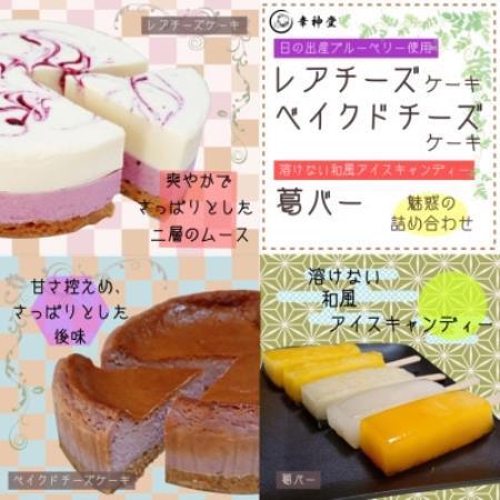日の出産ブルーベリー使用 ベイクド、レアチーズケーキのセット 溶けない和風アイスキャンディー 葛バー[配送不可地域:離島]
