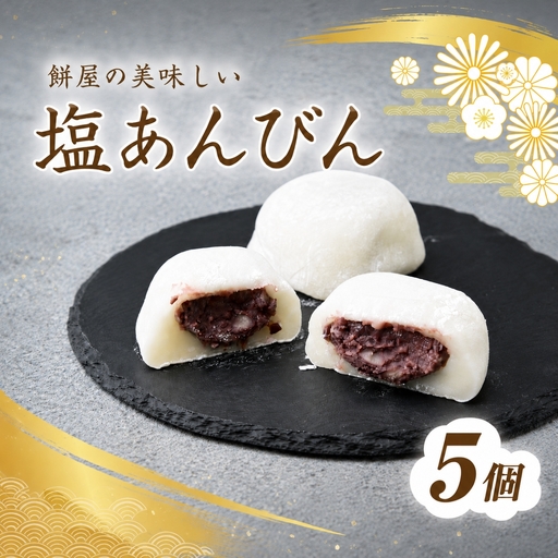 塩大福 塩あんびん 5個 100年の歴史を誇る和菓子屋