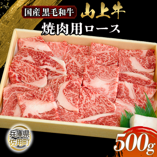 【牧場直売店】兵庫県産黒毛和牛 焼肉用ロース 500g 牛肉 国産牛 山上牛