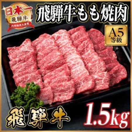 飛騨牛A5等級　もも焼肉　1.5kg(焼肉・BBQ用)【配送不可地域：離島】【1754444】