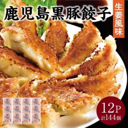 鹿児島黒豚餃子生姜風味12P(計144個)【配送不可地域：離島】【1728768】