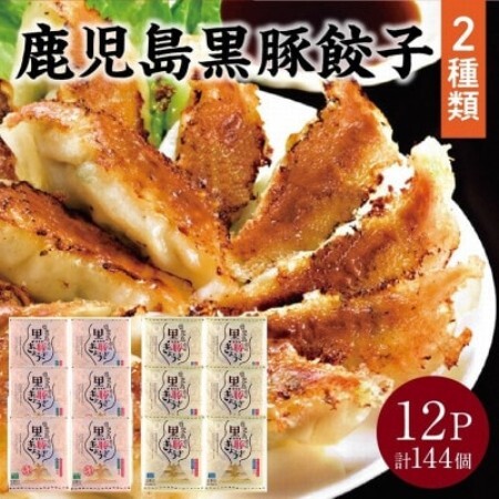鹿児島黒豚餃子2種類12P(計144個)【配送不可地域：離島】【1728770】