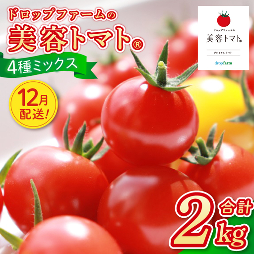 【12月発送】ドロップファームの美容トマト おまかせ2kg箱(４種ミックス)（CK-102-12）