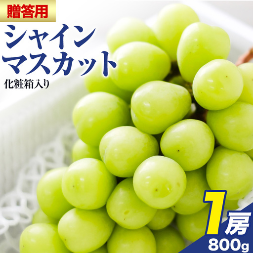 贈答用 フルーツ王国 岡山県産 シャインマスカット 化粧箱入り 1房