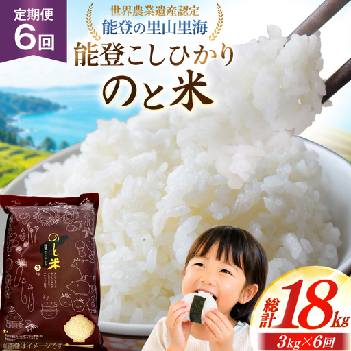 米 令和7年 のと米 能登こしひかり 3kg 6回 定期便