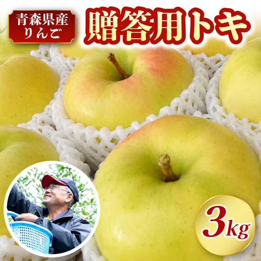 りんご トキ約3kg 贈答 10月中旬以降発送青森県五所川原市 りんご