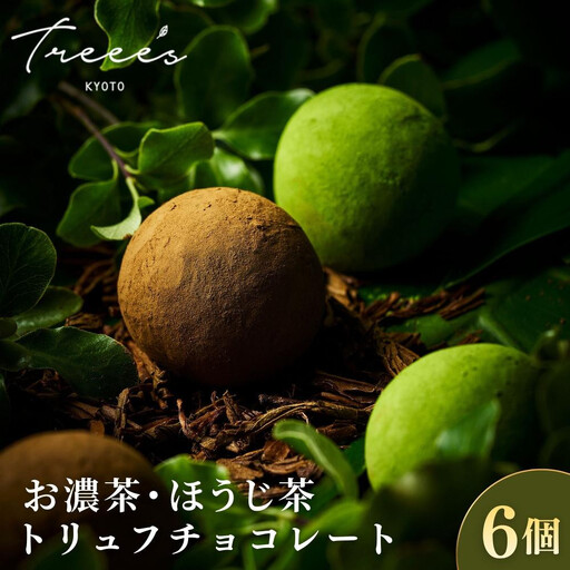 [TREEE'S]お濃茶・ほうじ茶トリュフチョコレート 各3個|京都 スイーツ ブランド レビュー高評価 人気 抹茶スイーツ