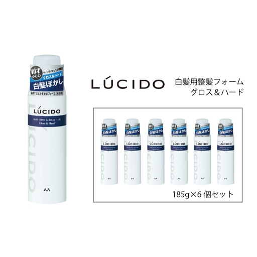 マンダム ルシード 白髪用整髪フォーム グロス&ハード 185g×6個セット