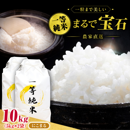 一等純米 にこまる 10kg / 米 お米 精米 白米 一等米 愛知県産 国産米 / 稲沢市 / 有限会社ハシモト耕販[BMBP003]
