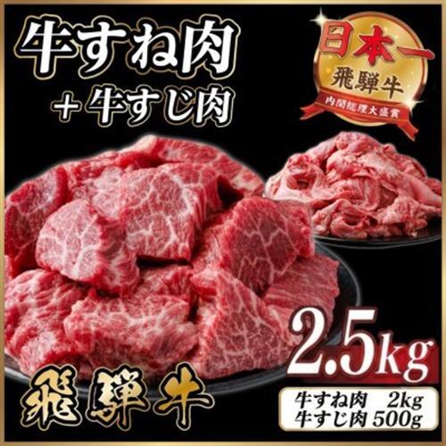 【訳あり】飛騨牛 牛すね肉・牛すじ肉煮込み料理セット 計約2.5kg_すね_【配送不可地域：離島】【1758627】
