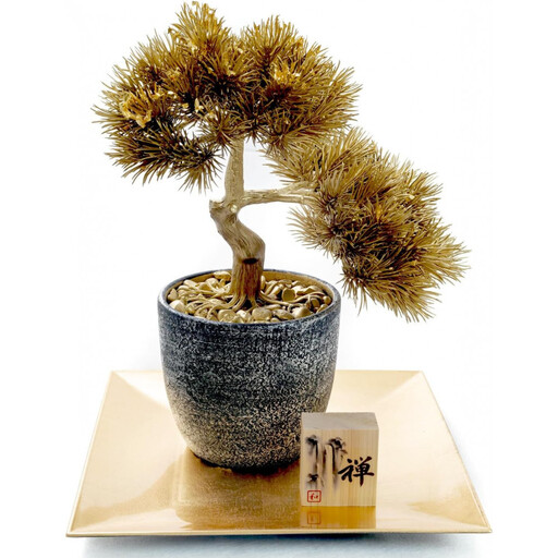 金箔盆栽 禅 人工観葉植物 フェイクグリーン
