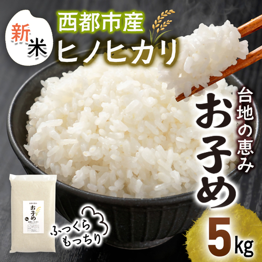 【先行受付】令和8年産ひのひかり5kg～台地の恵み『お子め』～西都市産【※10月以降順次発送】精米済み＜59-2a＞
