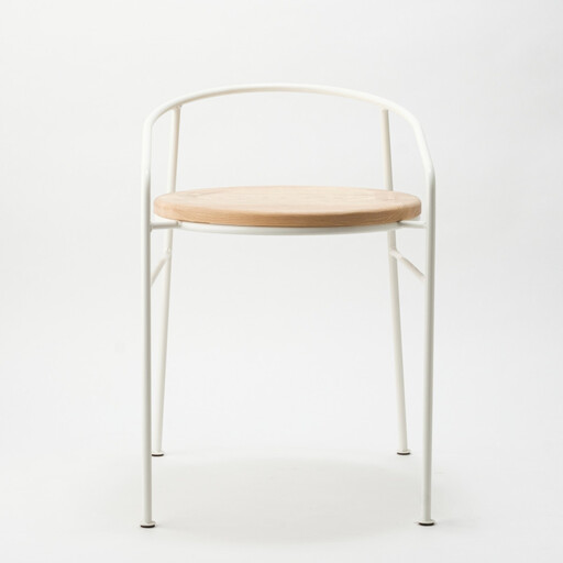 マキヅ家具 槙塚鉄工所 Round Chair 白