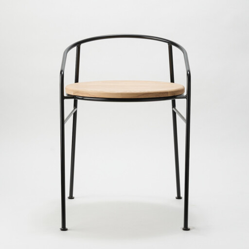 マキヅ家具 槙塚鉄工所 Round Chair 黒