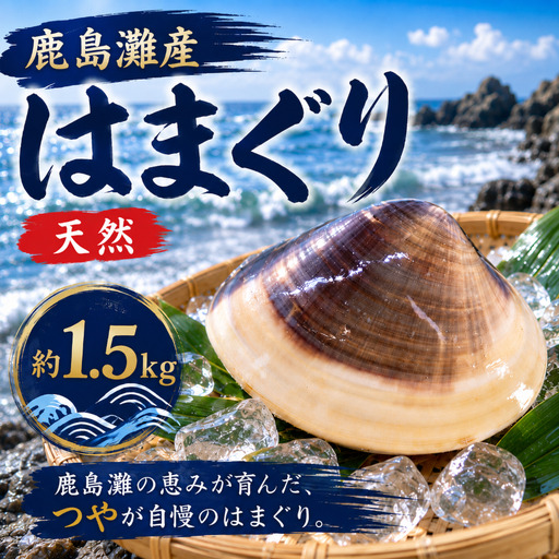 はまぐり 鹿島灘産 約1.5kg 砂抜き 蛤