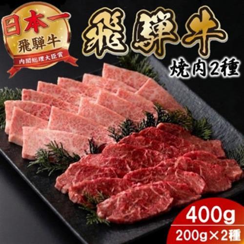 プチ贅沢!飛騨牛焼肉2種セット2人前 400g(各200g)【配送不可地域：離島】【1753979】