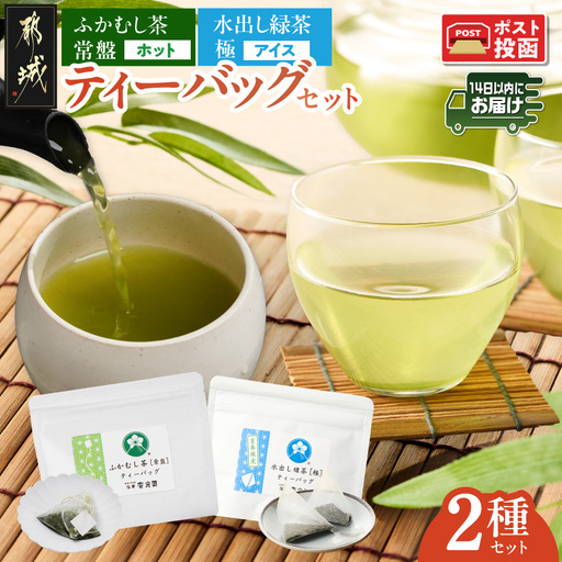 ふかむし茶[常盤]&水出し緑茶[極]ティーバッグセット※ポスト投函≪みやこんじょ快速便≫〔LC-C3-015-R〕_(都城市)