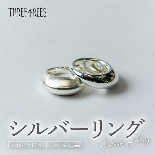 【日常のアクセントに】シルバーリング  LS-08  / 鏡面 / 12号