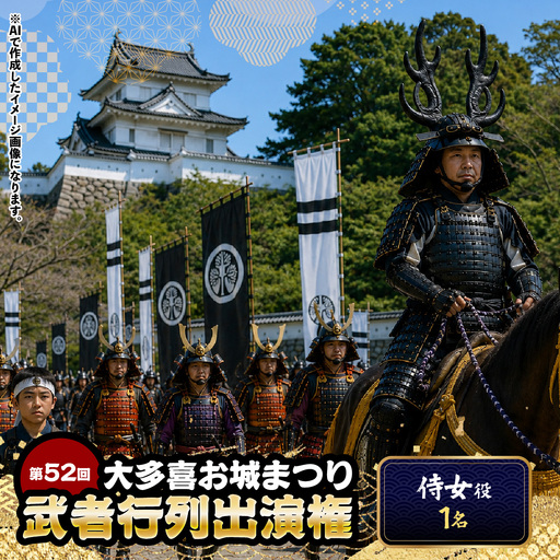 第52回大多喜お城まつり武者行列出演権(侍女役1名)W01705