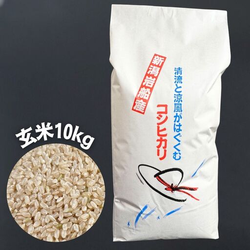 [令和7年産米]新潟県村上市 岩船産コシヒカリ 玄米 10kg×1袋 1100002