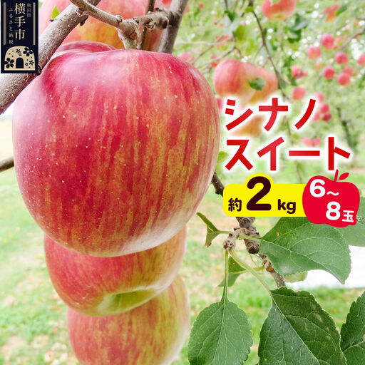 【先行受付】10月中旬より発送 シナノスイート約2kg（6～8玉）りんご 秋田県横手市