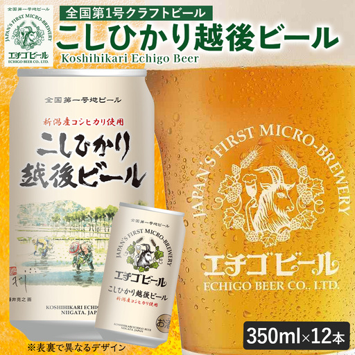 クラフトビール エチゴビール こしひかり越後ビール 350ml 缶 12本 〔P-446〕ビール クラフトビール 地ビール コシヒカリ 那須町