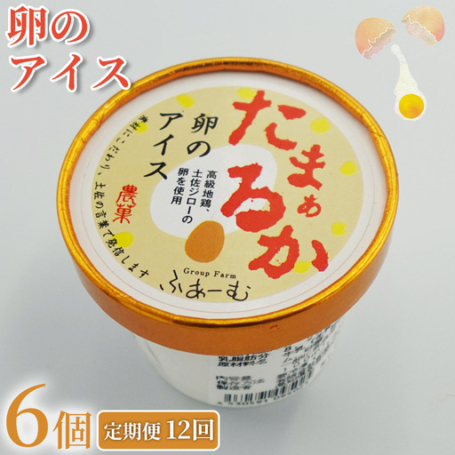 [アイス] 卵のアイス 6個 × 12回定期便 アイスクリーム