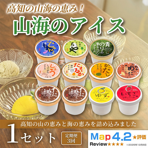 山海のアイス 10個 定期便 3回 アイス