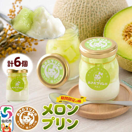 あきたプリン亭 メロンプリンセット 6個入り