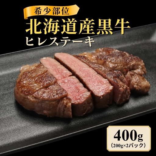 北海道産黒牛 ヒレステーキ 200g×2パック ヒレ [AC]