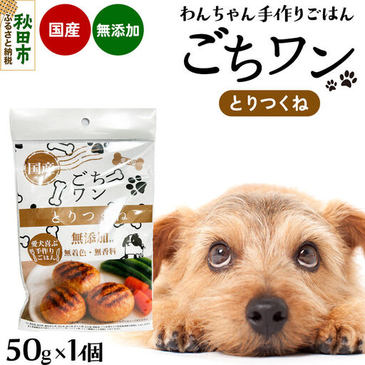 わんちゃん手づくりごはん「ごちワン」とりつくね(レトルト)国産 ドッグフード 無着色・無香料