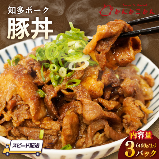 知多ポーク 豚丼 400g×3パック|豚肉 とんとことん 知多ピッグ 常滑市
