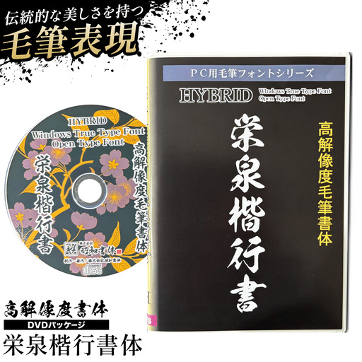 高解像度書体 栄泉楷行書体 [30日以内に出荷予定(土日祝除く)]