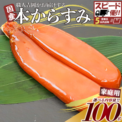 [ からすみ ] [スピード便]家庭用からすみ 100g